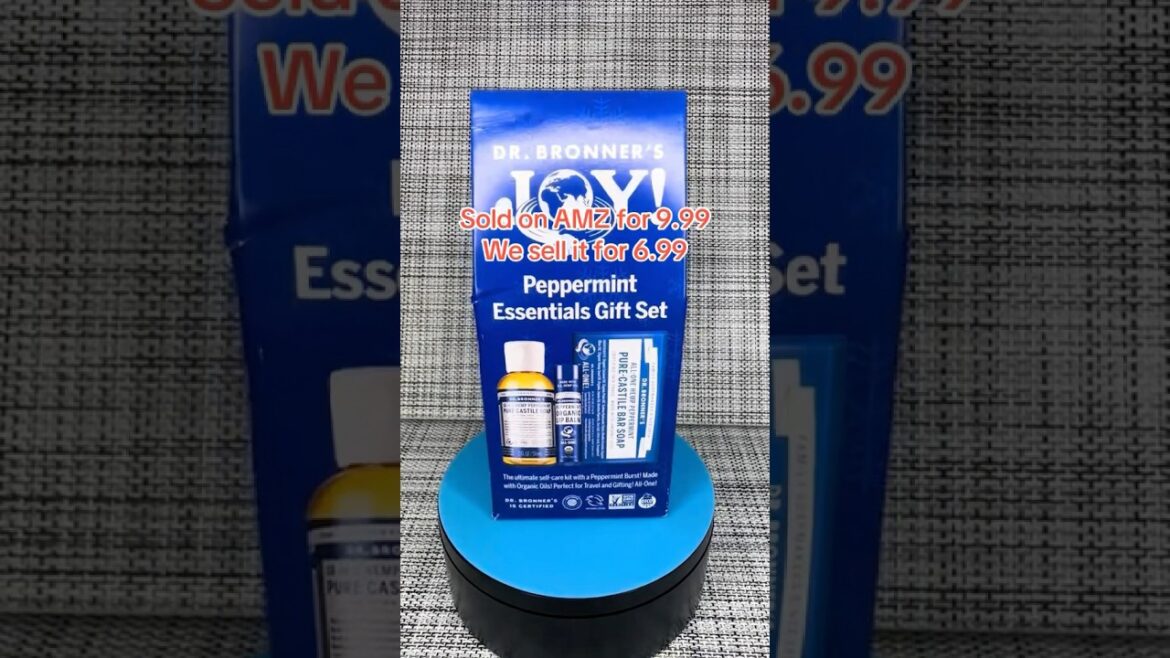 Yofibox.shop - Dr. Bronner’s Peppermint Gift Set | Liquid Soap, Bar Soap & Lip Balm | Organic Vegan