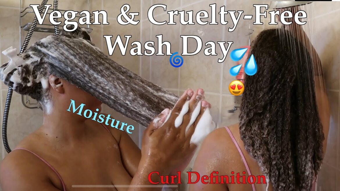 Vegan and Cruelty-Free Wash day For Natural Hair | Look At These POPPIN' Curls 🌀😍
