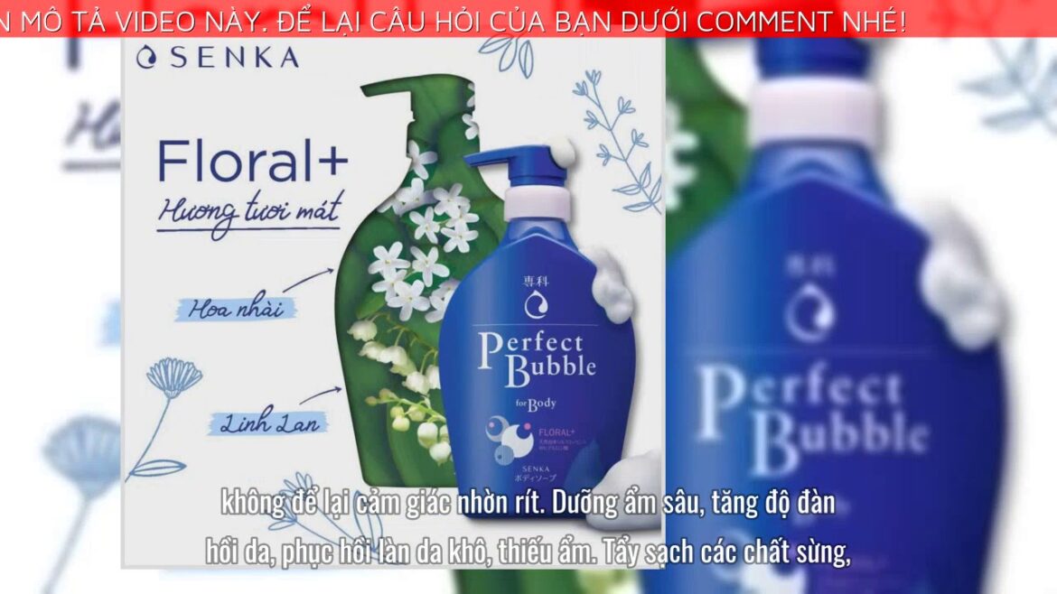 Senka Perfect Bubble For Body Floral Plus 500ml - Sữa tắm dưỡng ẩm hương linh lan và hoa nhài