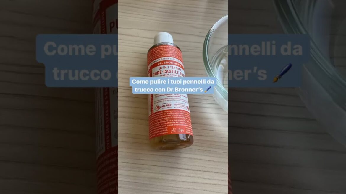 Sapone liquido Dr  Bronner's - Come detergente per pennelli