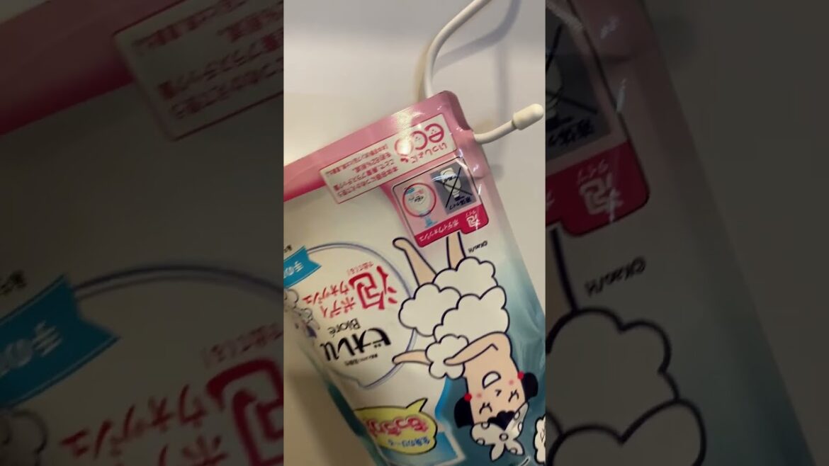 ワンプッシュ58日目 ビオレ　泡ボディウォッシュ「詰め替えぶら下げ逆ポンプ」最後まで使えるよ【お試しご希望募集中】#便利アイテム #詰め替え #花王 #ビオレ #シャンプー #bodywash