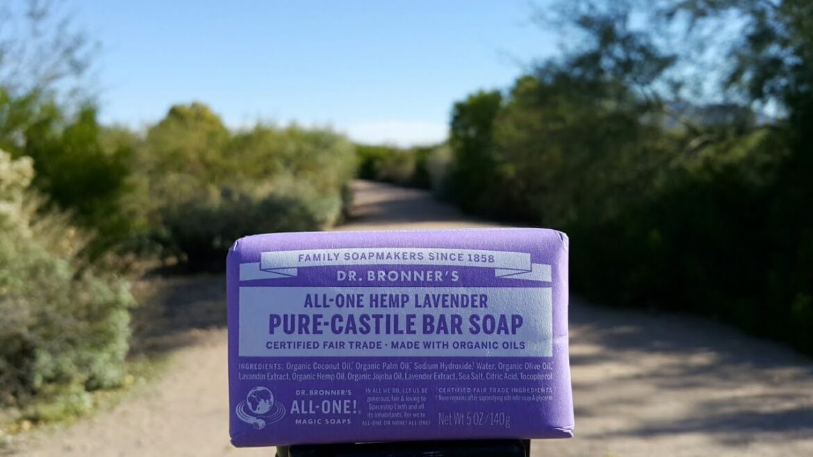 Dr Bronner's all-one hemp, Pure Castile lavender bar soap