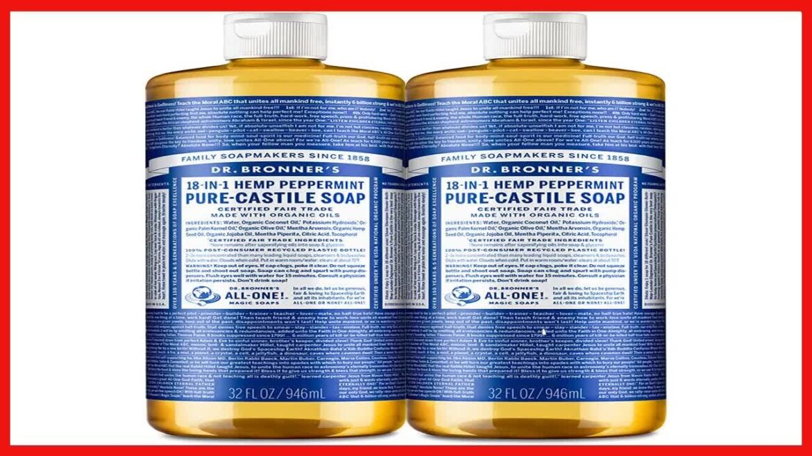 Great product –  Dr. Bronner’s – Pure-Castile Liquid Soap (Peppermint, 32 ounce, 2-Pack) – Made with Great product -  Dr. Bronner's - Pure-Castile Liquid Soap (Peppermint, 32 ounce, 2-Pack) - Made with