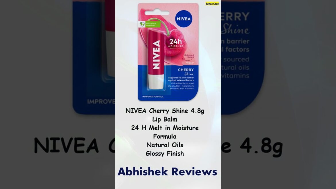 NIVEA Cherry Shine Lip Balm | Glossy Finish | Abhishek reviews