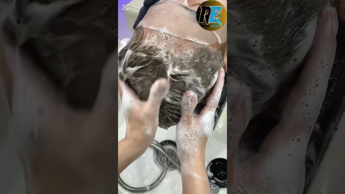 Moisturizing Moisturizing 🎉🥰ASMR  relaxing hair wash with head massage | Apply a moisturizing mask🔥