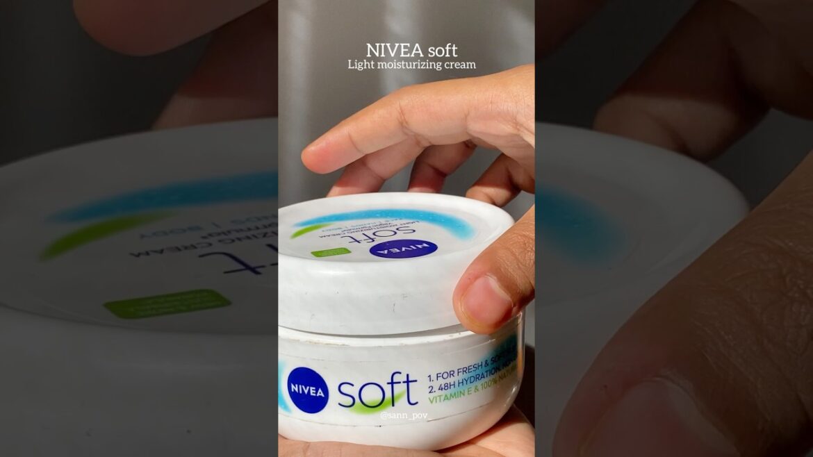 Nivea light moisturizing cream🩵 #shorts #ashortaday #nivea #moisturizer #niveacream #skincare