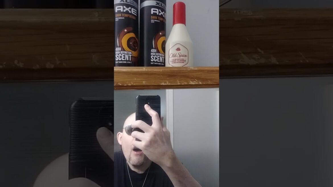 my axe body spray and old spice cologne.