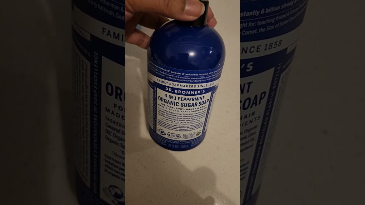Diluted Dr. Bronners Hemp Peppermint Pure Castile Soap and Dr. Bronners Peppermint Sugar Soap Demo