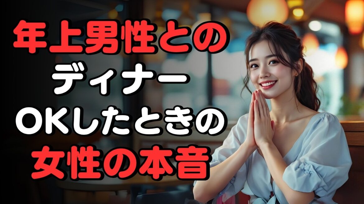 女性が年上男性との食事をOKしたときの心理【女性の本音】 女性が年上男性との食事をOKしたときの心理【女性の本音】