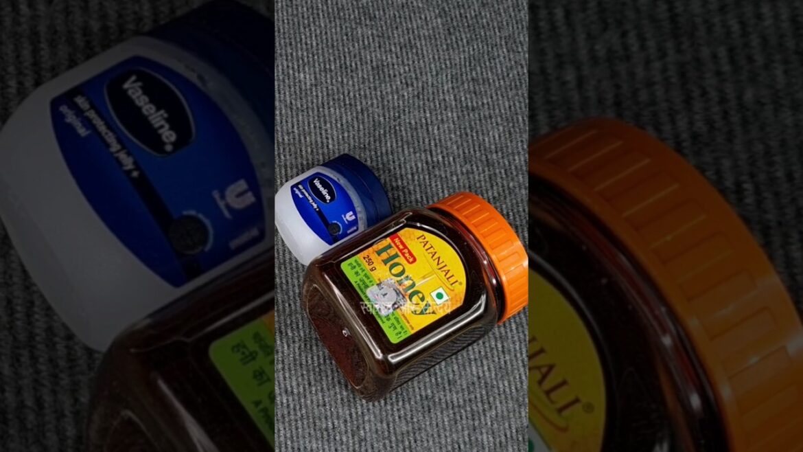 I apply Vaseline with Honey on my face at night for get spotless glowing #shorts #skincare #diy