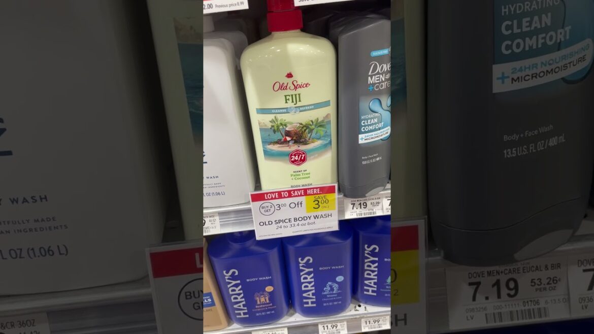 $1.99 each for Old spice body wash 30 ounce at Pubkix 4/23 #couponing #publixcouponers #publixsales