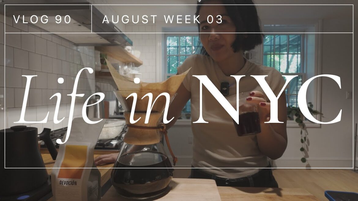 NYC VLOG 90 - The RealRealの試着体験、Devociónコーヒーのテイスティング、Cafe Hydro、ヘルシーな食事作り