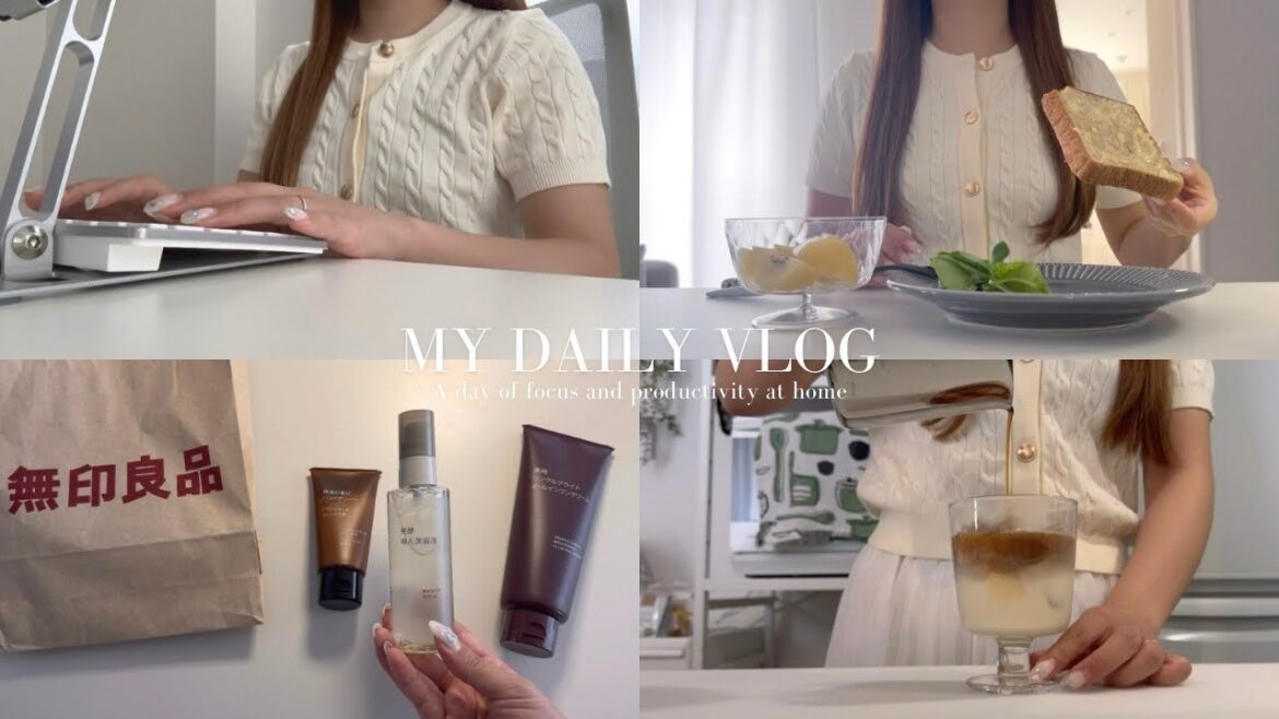 vlog｜朝から集中して仕事をこなす1日👩🏻‍💻無印スキンケア購入品🧴社会人の日常🌤️