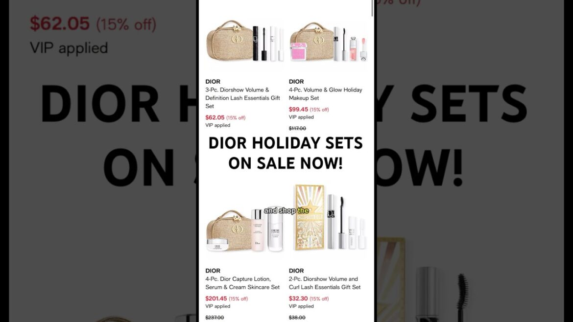DIOR HOLIDAY SETS ARE ON SALE NOW! SAVE 15% OFF ALL DIOR BEAUTY HERE ✨