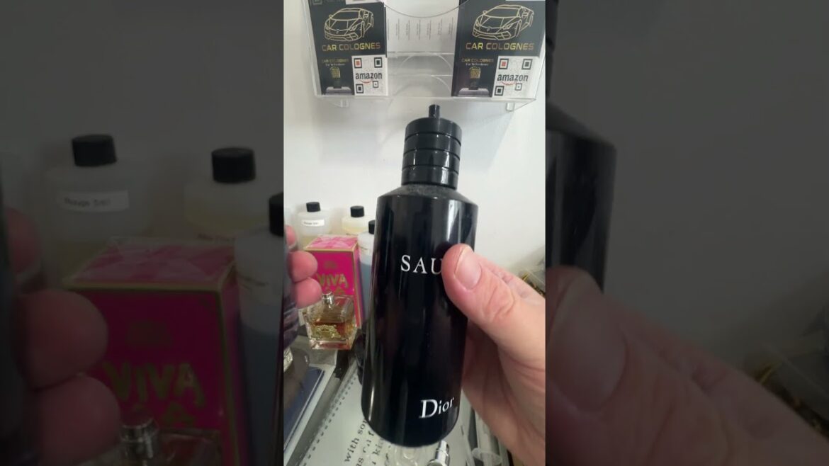 Refill an entire 3.4 Oz Dior Sauvage in 15 seconds! #fyp #diy #fragrance #perfume #viral #tips #edit