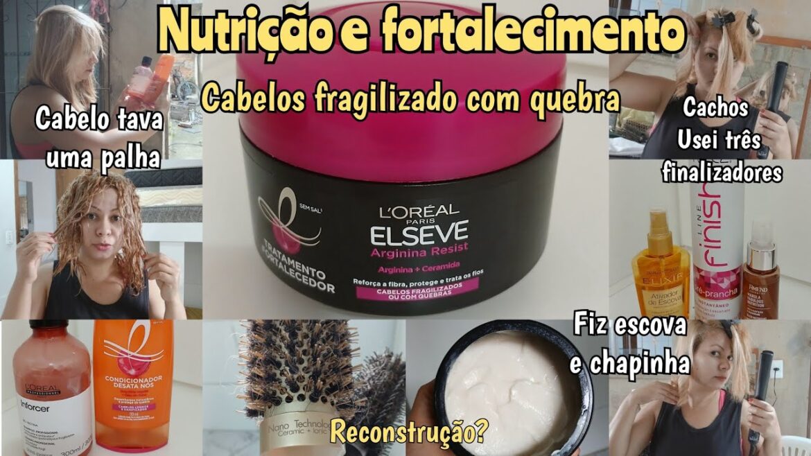 CABELOS FRAGILIZADOS e COM QUEBRAS ROTINA CAPILAR meu cabelo desenvolveu muito elseve arginina ✨️❤️
