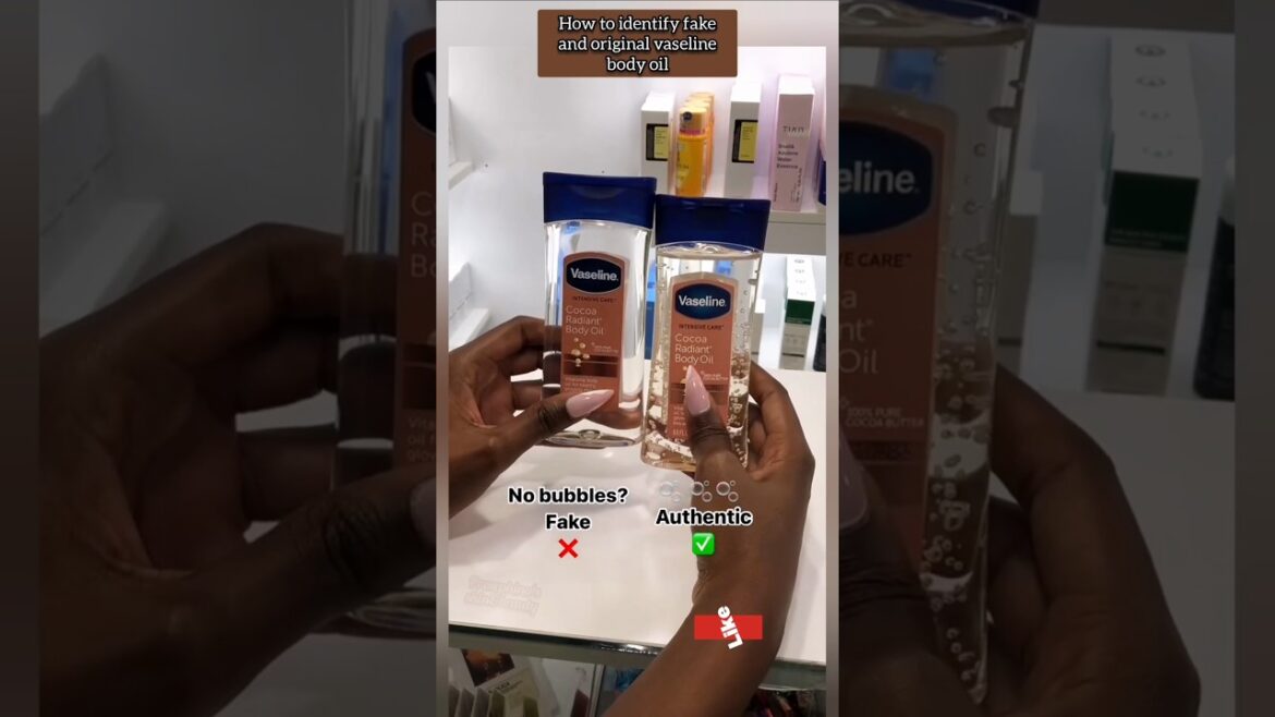 how to identify fake & original vaseline body oil #skincare #skincareproducts #bodyoil #fyp #shorts