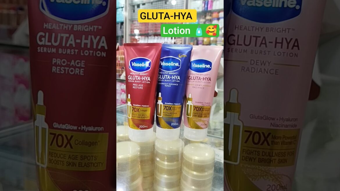 Vaseline healthy bright Gluta-HYA serum burst lotion ❤️#youtubeshorts #vasline