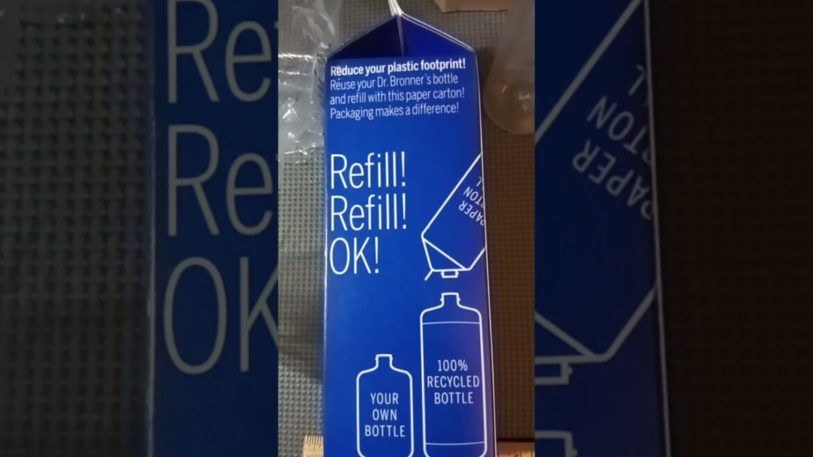 Eco Refill | Dr. Bronner’s Castile Soap + Old Bottle Reuse #shorts #natural #skincare #multiuse