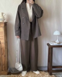 それドコの!?→ 実は 【しまむら】なんです! 大人の高見え♡「チェック柄ジャケット」