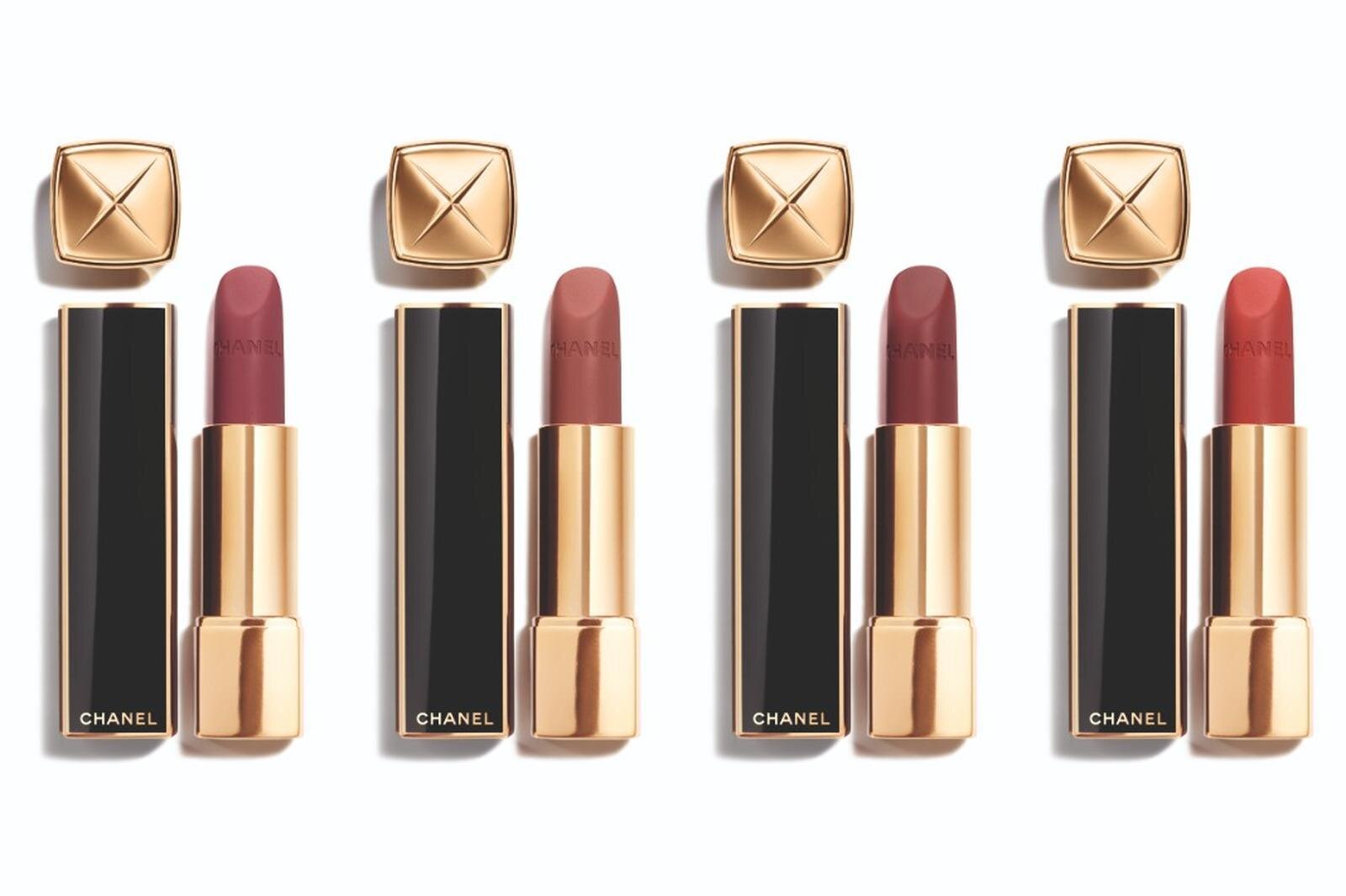 左から) ルージュ アリュール ヴェルヴェット ランデヴー 488、479、489、487 各7,040円<特別限定品>