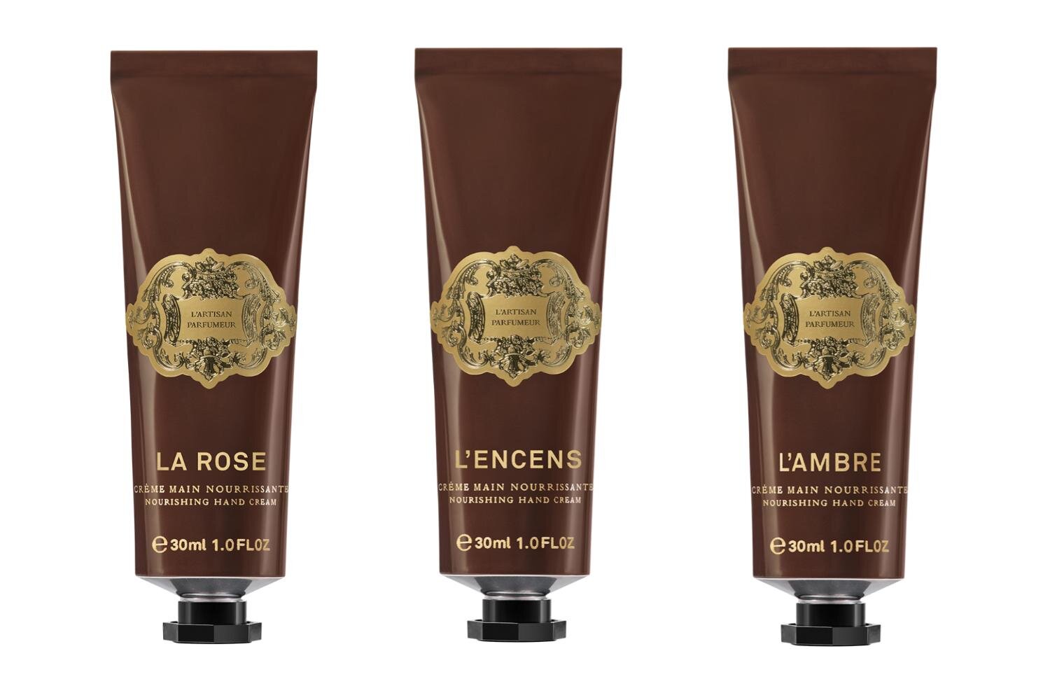 左から) ハンド クリーム ラ ローズ/ロンソン/ランブル 全3種 30mL 5,940円＜新製品＞