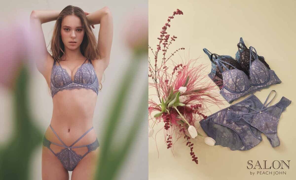 商品名：ナイスバディブラクラシック 価格：5,100円 サイズ：C～Fカップ　UB65/70/75 カラー：アッシュラベンダー  商品名： ナイスバディショーツクラシック 価格：2,700円 サイズ：S,M,L カラー：アッシュラベンダー  商品名：ナイスバディソングクラシック 価格：3,000円 サイズ：S/M、M/L カラー：アッシュラベンダー