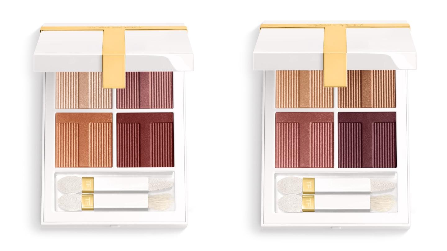 左から)「SOLEIL アイ カラー クォード ルミエール」03,04 各13,640円＜リニューアル新製品＞ ※新色を含む ※2月1日(日)よりアットコスメ ショッピングにて先行発売