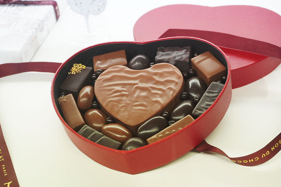 「ラ・メゾン・デュ・ショコラ」のバレンタイン限定の「ハートギフトボックス S1」（7560円）（Lmaga.jp）