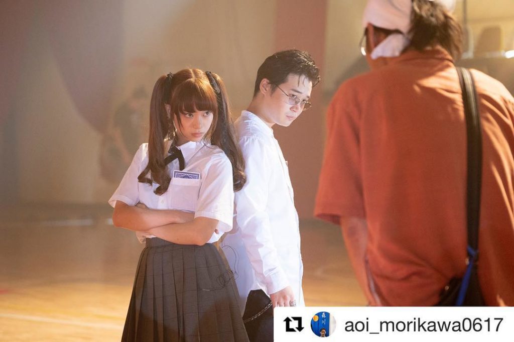 Repost @aoi_morikawa0617 ・・・
前髪これくらいまで切りたい〜全体染めたい〜#英監督 の背中〜ついていきやす矢本先輩〜体育館の中暑くて半...