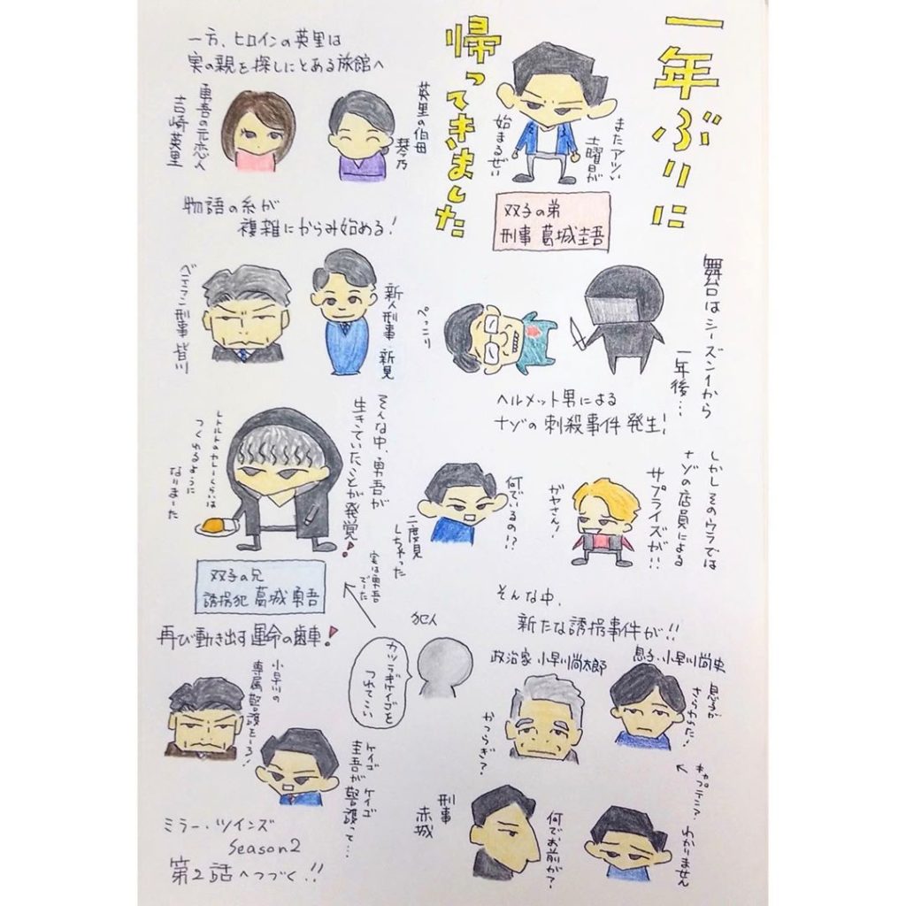 【#ミラーツインズ Season2第1話はこんなかんじ】

これを見ればばっちり復習できる︎イラストをお届け
第2話はフジテレビ系で11日23時40分から

#...