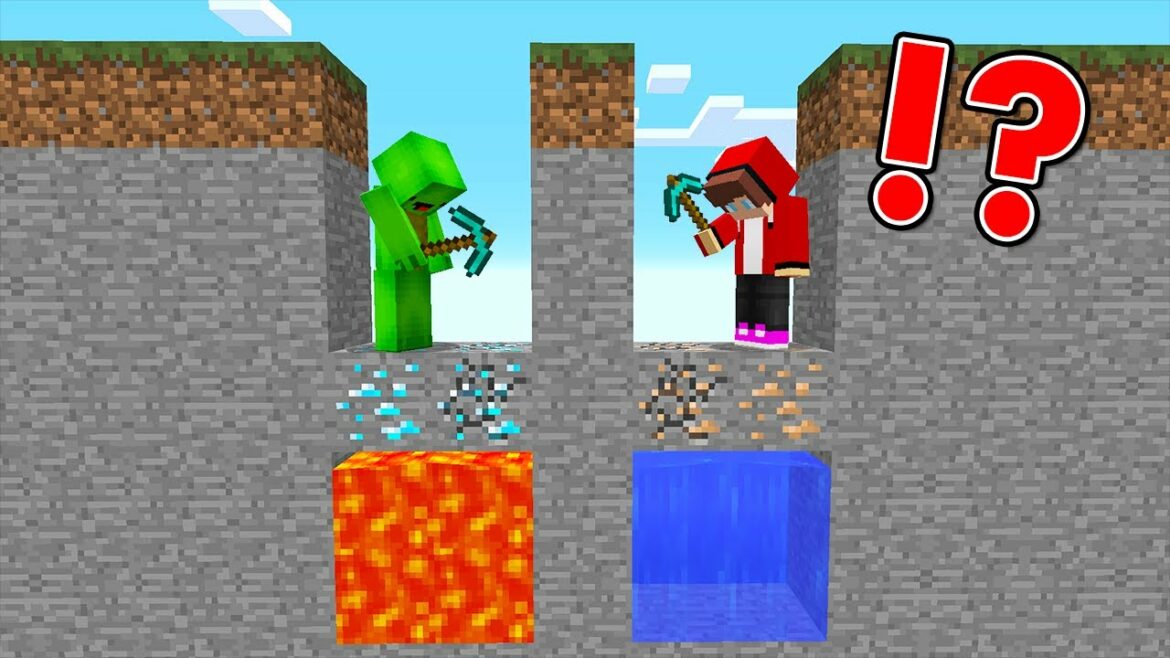 下にしか掘れない世界をやった結果！？【マインクラフト・まいくら】