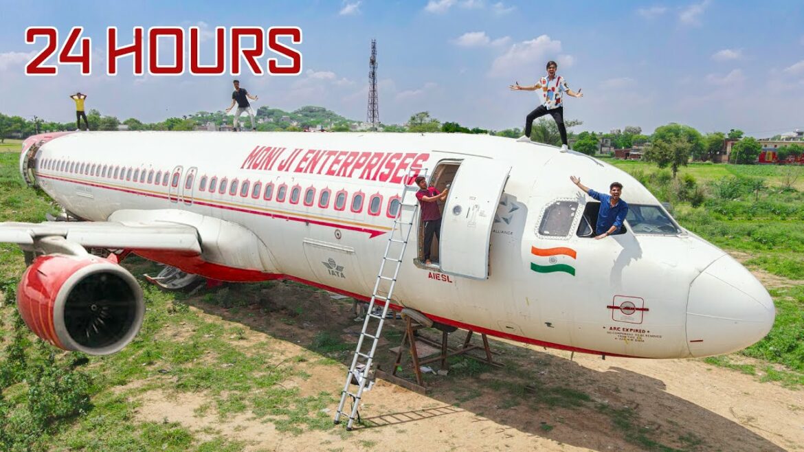 24 Hours in a Plane Challenge😱 | ₹700 करोड़ के विमान में 24 घंटे | Will We Survive?