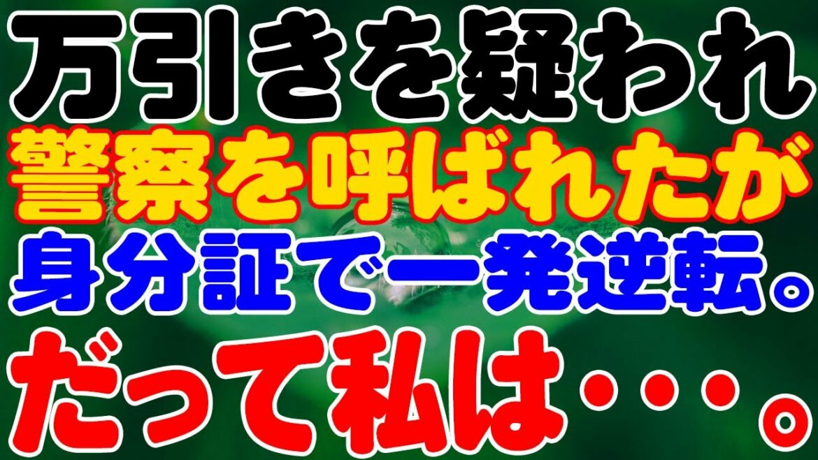 【スカッと】万引きを疑われ警察を呼ばれたが身分証で一発逆転。だって私は・・・。