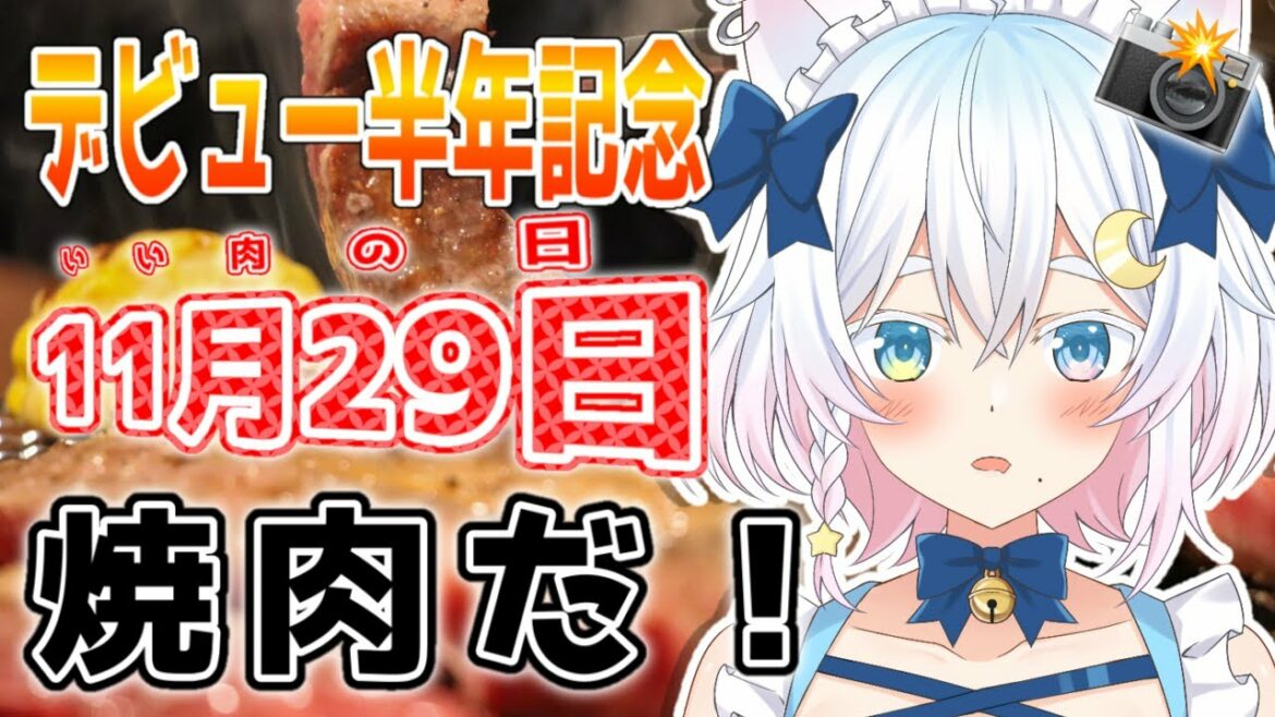【✨デビュー半年記念✨】カメラ枠📸11/29はいい肉の日🍖焼肉パティ―だ！！【Vtuber /#猫乃ユキノ】
