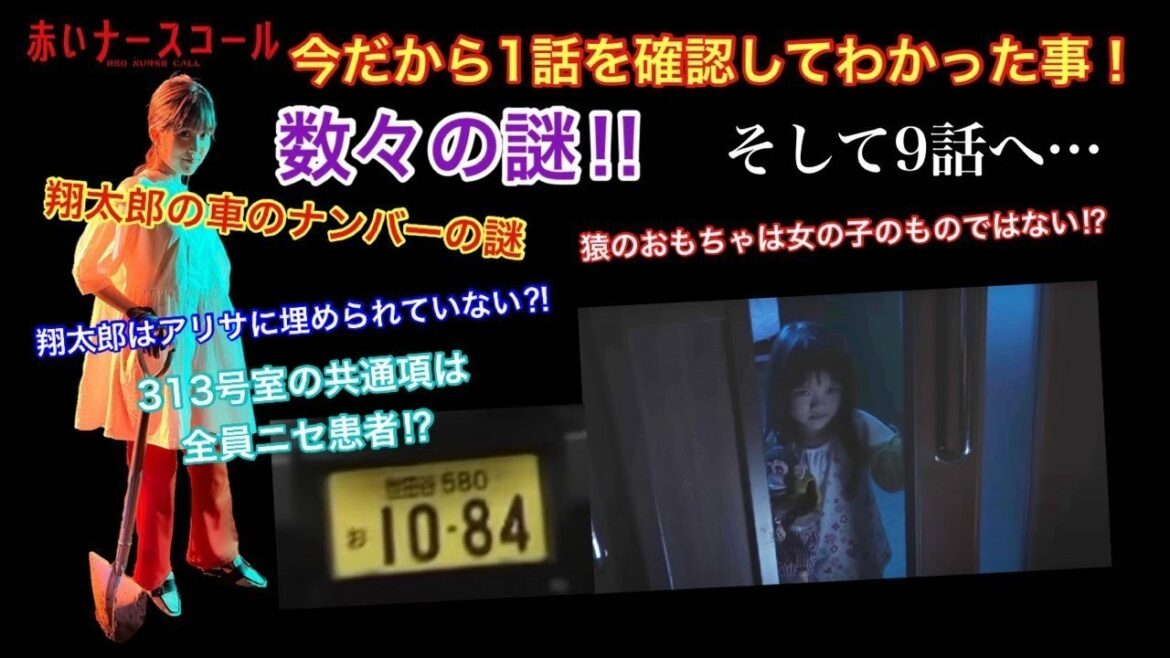 赤いナースコール　今だから1話を確認してわかった事　翔太郎の車のナンバーの謎　313号室の共通項は全員ニセ患者⁉︎