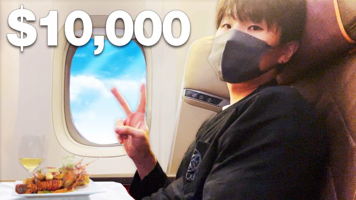 the $10,000 first class flight experience...