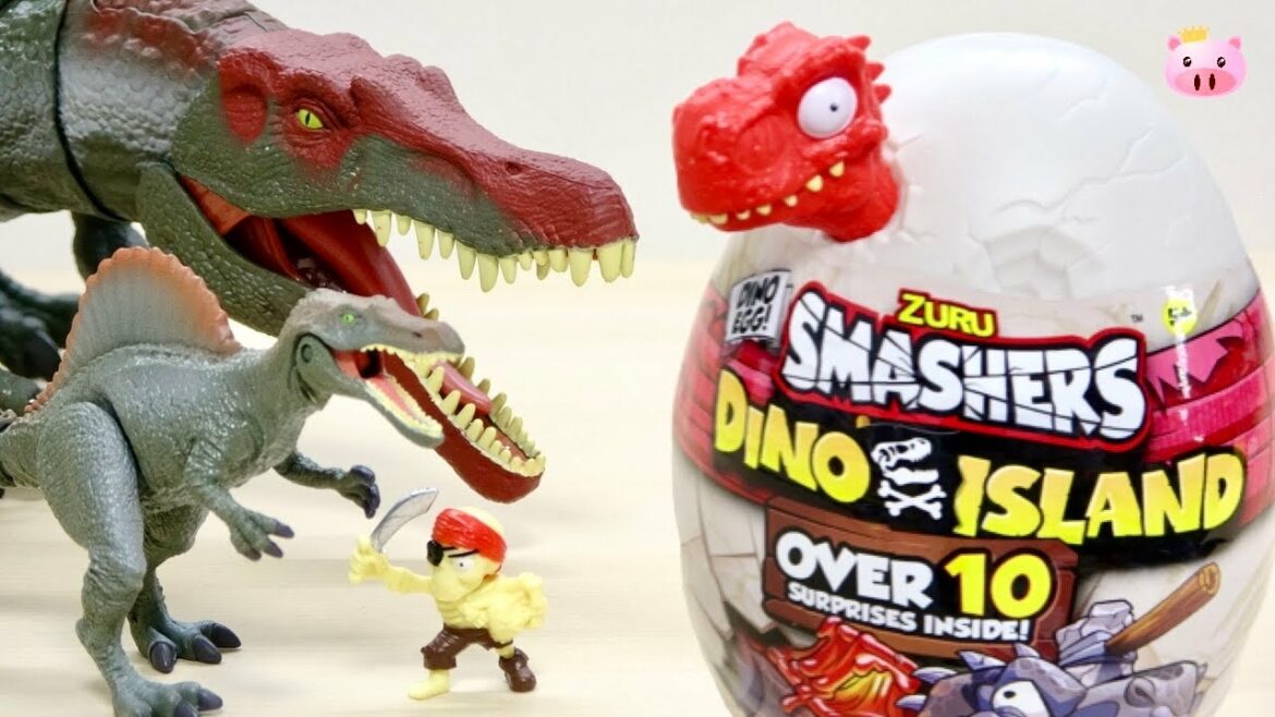 スライムに砂! 隠れたパーツを取り出してスピノサウルスを組み立て! SMASHERS DINO ISLAND OVER10!