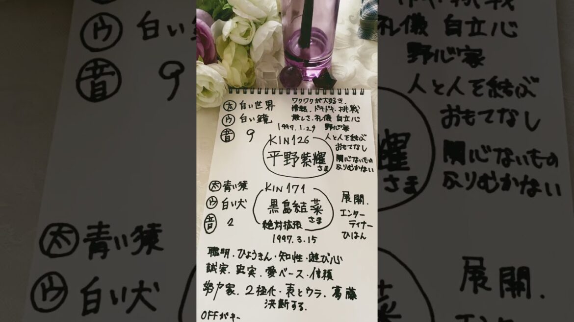 クロサギ共演！平野紫耀くん/黒島結菜さんマヤ暦相性占い【ジャニーズ占い】
