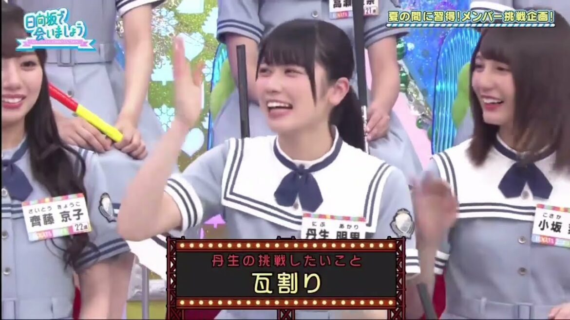 日向坂46 丹生ちゃんに瓦割りを優しく教えてあげるこさかな 丹生明里 小坂菜緒 有吉ぃぃeeeee！