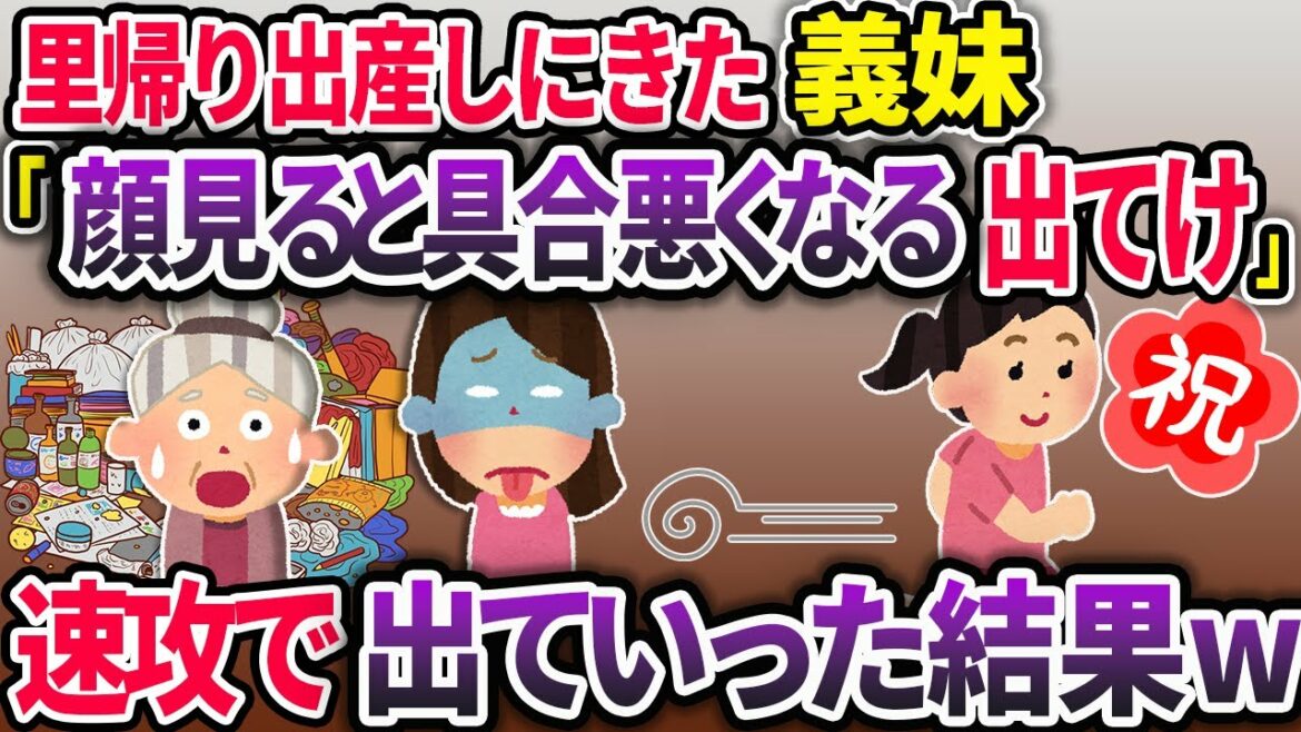 義妹が里帰り出産すると知り義母が嫁の私を追い出した→義妹「顔を見ると具合悪くなる。出て行け！」私「じゃあ出て行きます」→実家に戻った結果ｗ【2chスカッと】