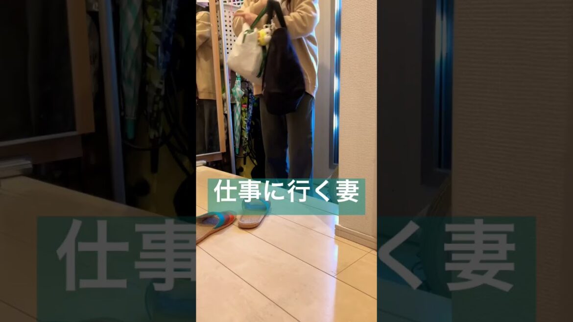 仕事に行く妻。玄関でお見送り。夫婦円満。#shorts #夫婦#夫婦円満