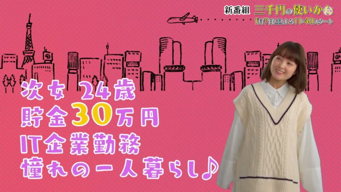 土ドラ『三千円の使いかた』第1話　1月7日(土)23時40分放送 ティザー