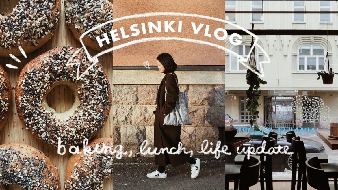 【フィンランドVLOG】かもめ食堂でランチ、ベーグル作り、近況報告【北欧の暮らし】