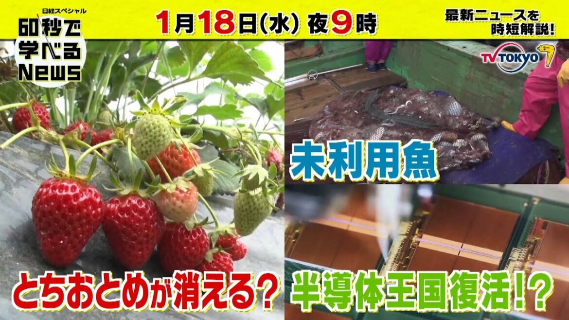 「日経スペシャル 60秒で学べるNews」1月18日（水）夜9時放送（予告）