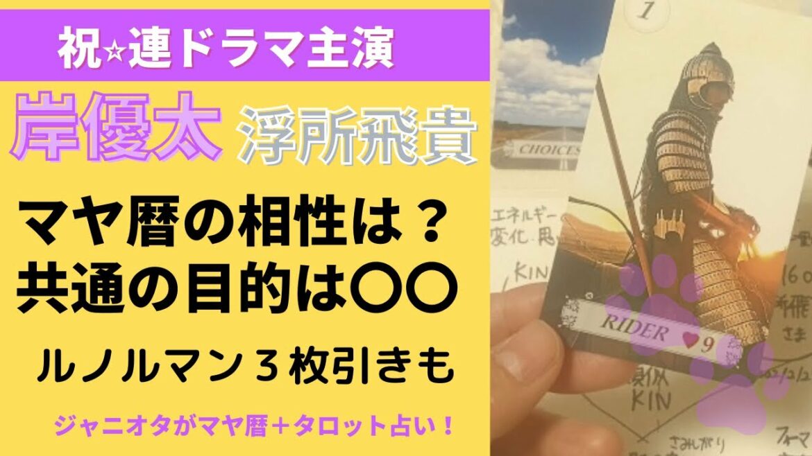 祝！ドラマ主演⭐︎岸優太くん浮所飛貴くんマヤ暦ルノルマン相性鑑定！【ジャニーズ占い】