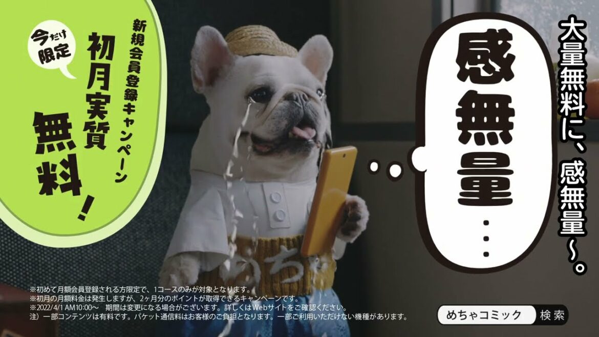 めちゃコミックCM　感無量篇　2022年4月放送　字幕付き