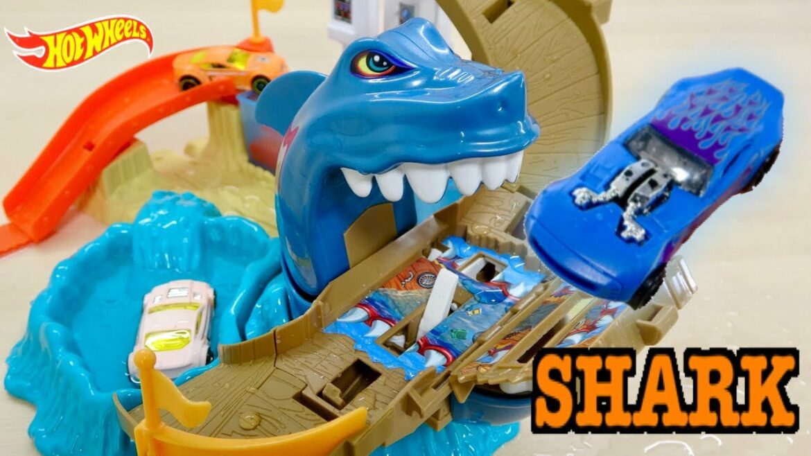 サメからの大ジャンプアクション☆ ホットウィール カラーチェンジ Sharkport showdown
