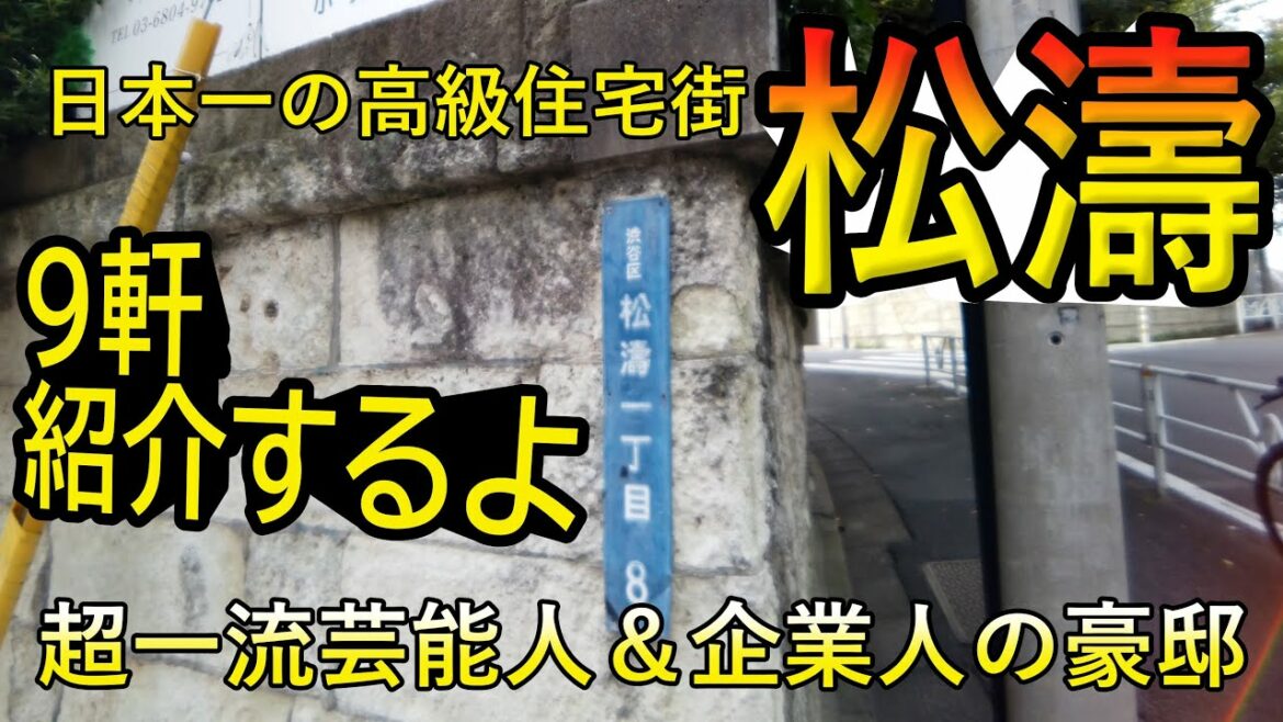 森進一・藤井フミヤ・稲葉浩志・三木谷浩史・藤井サチ・草彅剛・青汁王子・ONE OK ROCKタカ・マイファーストストーリーHiroの自宅【松濤の豪邸紹介】 #芸能人自宅 #豪邸見学 #アーティスト豪邸