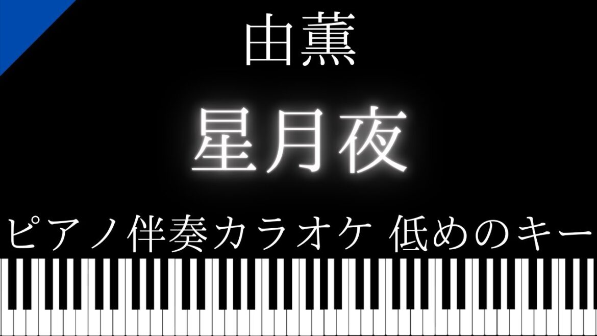 【ピアノ伴奏カラオケ】星月夜 / 由薫【低めのキー】テレビ朝日系ドラマ『星降る夜に』主題歌